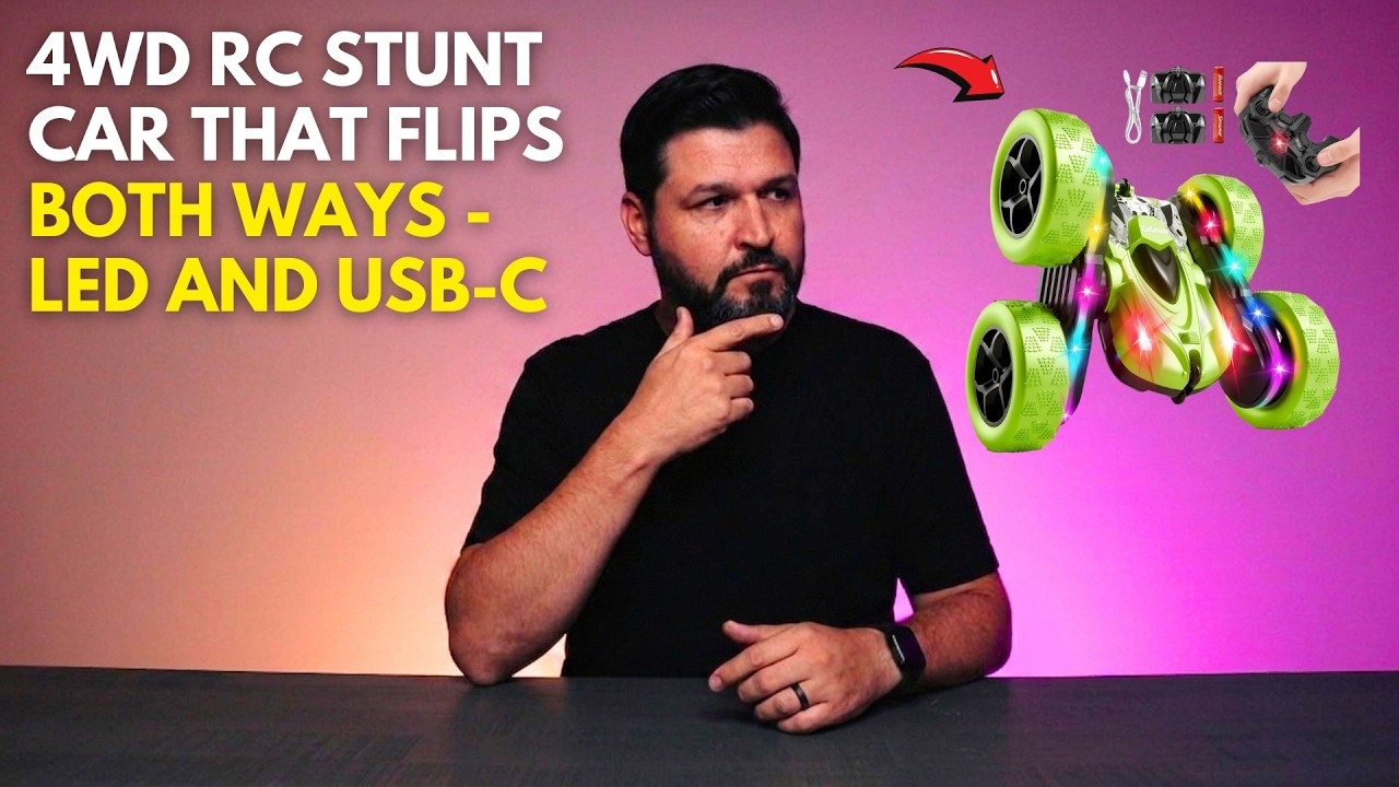 4WD RC Stunt Car That Flips Both Ways - LED and USB-C