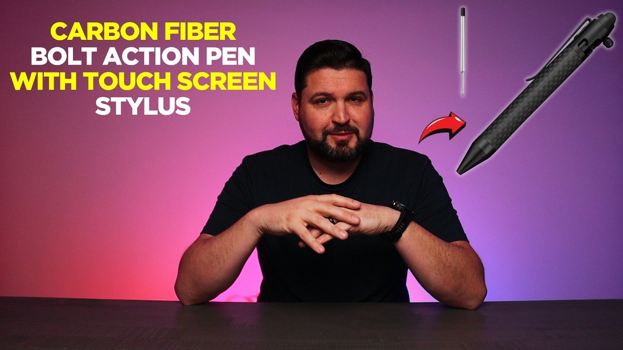 Carbon Fiber Bolt Action Pen with Touch Screen Stylus