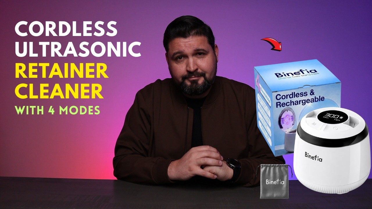 Cordless Ultrasonic Retainer Cleaner with 4 Modes