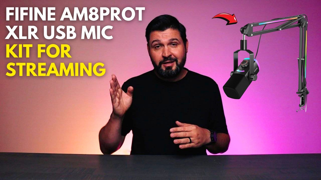 FIFINE AM8PROT XLR USB Mic Kit for Streaming